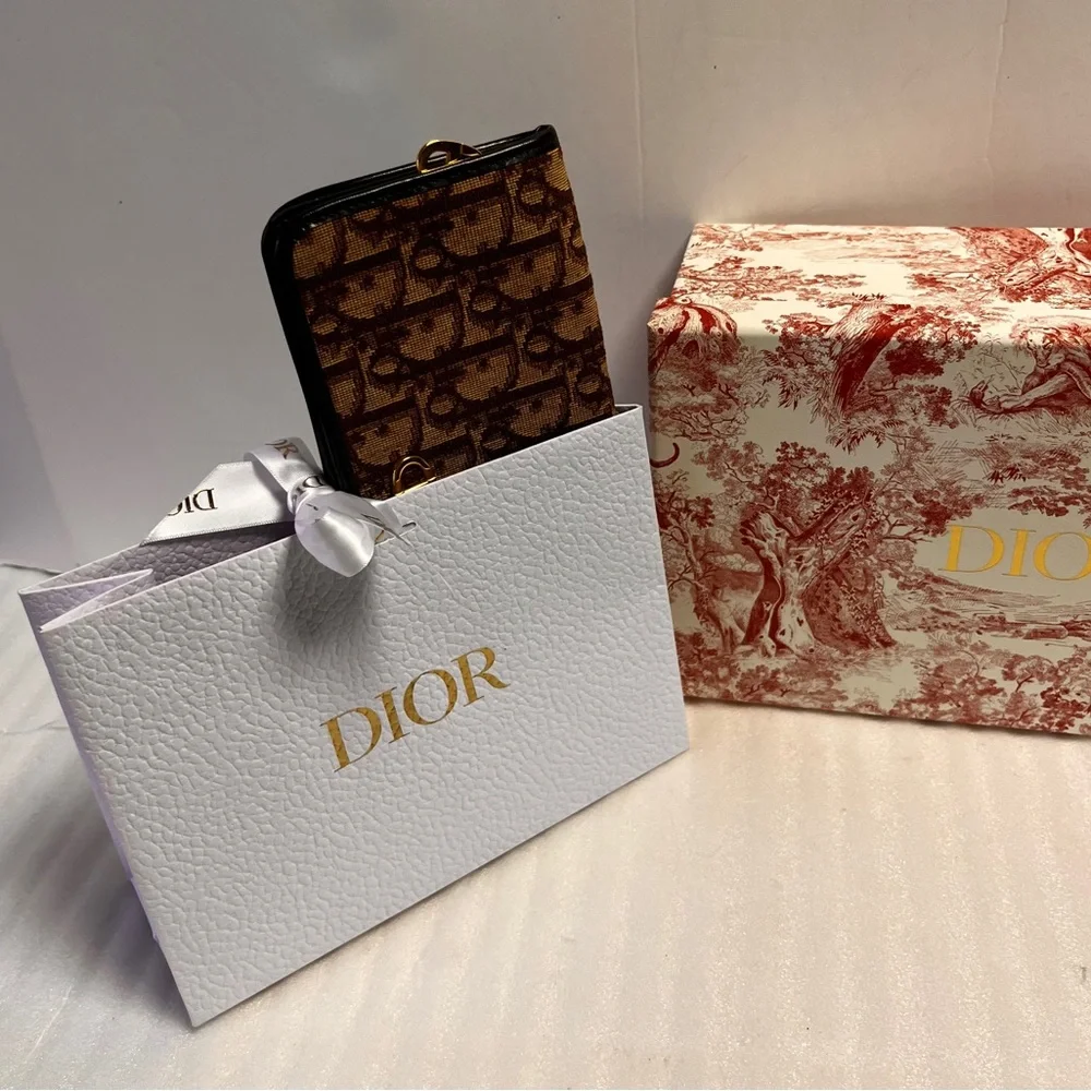 Dior 30 Montaigne Trotter Dior Oblique Monogram Jaquard Canvas Clutch Wallet